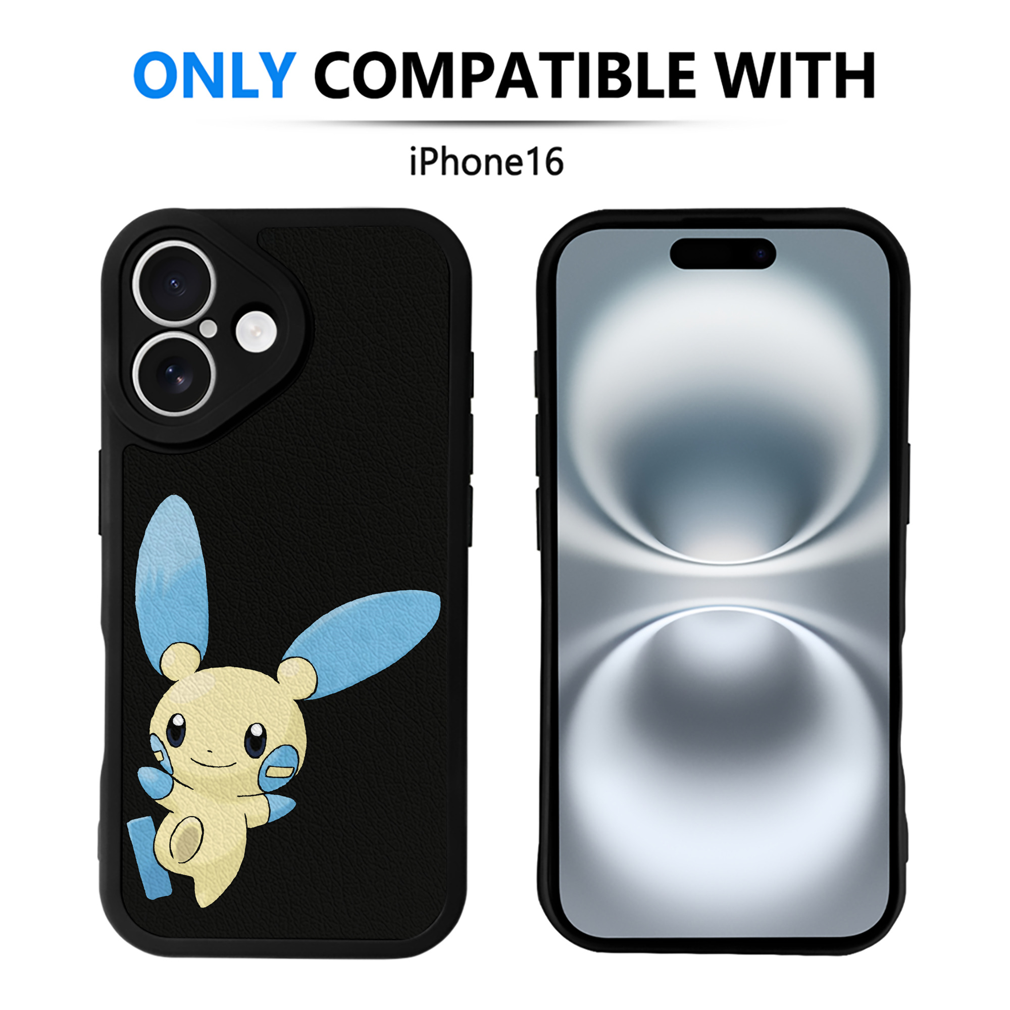 （画像用） ポケットモンスター Pokémon 【iPhone 16シリーズ対応】シリコンスマホケース（レザー調） 材質：シリコン